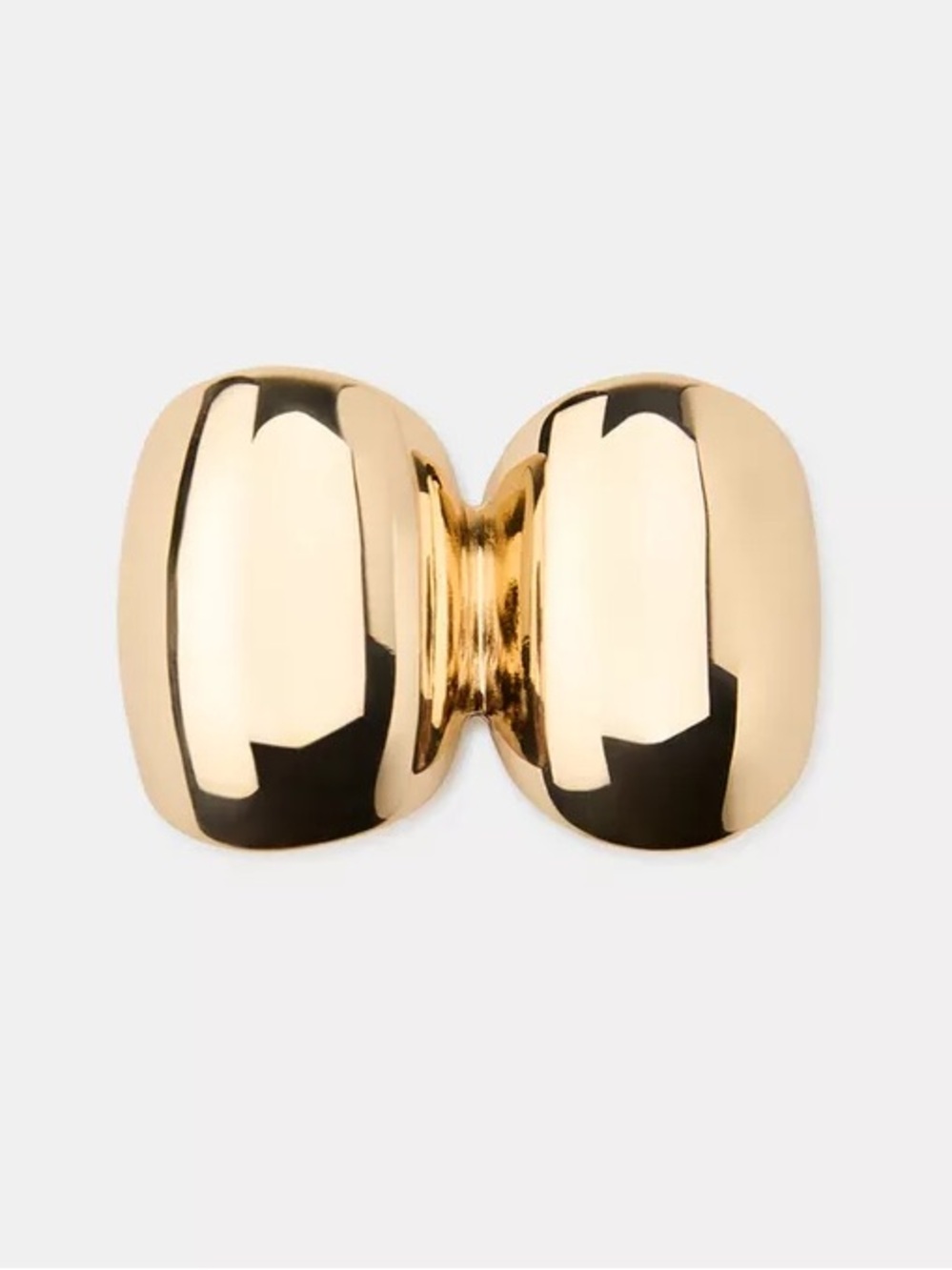 Zara Double Metal Ring Embossed Design Golden Y2K NWT Abstract